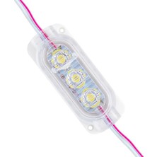 12 Volt 0.6 Watt Soğuk Beyaz 2835 65 x 25 mm IP65 120 Lümen 160 Derece Modül LED