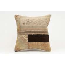 Kilim Wholesale El Yapımı Kilimden Yapılmış Vintage Kırlent Kılıfı, Yün, 40X40 cm
