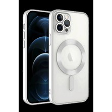 Cotton Soft Apple iPhone 13 Pro Kılıf Kross Magneticsafe Kapak - Gümüş