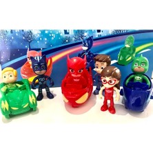 Pj Masks Pj Maskeliler 9 Parça Oyuncak Araba Seti 5-7 Yaş Erkek Çocuklar İçin Eğlenceli Hediye