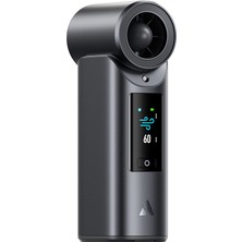 Aecooly PM01S Dijital LED Göstergeli Yüksek Hızlı Portatif Soğutucu Uyumlu El Fanı Gri