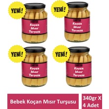 Harras Koçan Mısır Turşusu Bebek Mısır Turşu Mısır Koçanı Turşusu Turşu 340 gr x 4 Adet