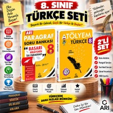 Arı 📚 8. Sınıf Türkçe Atölyem + Paragraf Soru Bankası 2'li Set
