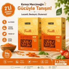 Harras Glutensiz Proteinli Kırmızı Mercimek Makarnası Fusilli 2X240G