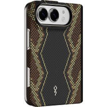 iPhone Duo Uyumlu Kılıf M-Safe Özellikli Raptic Aramid Skinpro Scepter Serisi Karbon Kapak Siyah