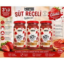Harras Glutensiz Çilekli Süt Reçeli 3X270 G