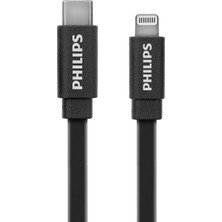 Philips DLC9543V/97 Mfı Sertifikalı Usb-C To Lightning Hızlı Şarj Kablosu, 1.2 Metre, Siyah