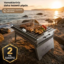 Platan Handy Ones-C Paslanmaz Çelik Katlanır Mangal Büyük Boy 🛡️ Garanti Süresi 2 Yıl