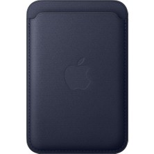 Apple iPhone için Magsafe Özellikli Mikro Dokuma Cüzdan - Lacivert