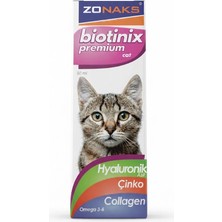 Zonaks Biotinix Premium Cat 50 ml - Kediler Için Tüy ve Deri Sağlığı Destekleyici Vitamin (Ölü Tüy Oluşumuna ve Tüy Dökülmesine Son !!)