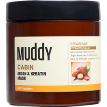 Uravas Store Muddy Zayıflamış Kuru Saçlara Cabin Argan & Keratin Mask 500 Ml.