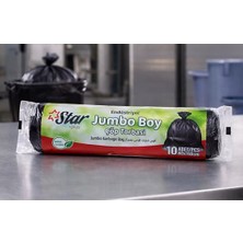 Atlas Grup Plastik Çöp Torbası Jumbo 10'lu 10 Paket 100 Adet 80X110 200GR Çift Kat 27 Micron 90LT