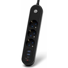 Sanal Ticaretiniz 3+3 Akım Korumalı Priz 16A 250V Güç