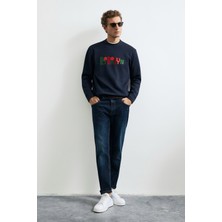 Lufian Erkek Fınn Sweatshirt 112030202 Lacivert