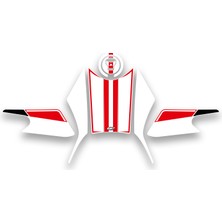 Gp Kompozit Honda Nx 500 2025-2026 Uyumlu Tank Pad Seti Beyaz-Kırmızı