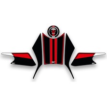 Gp Kompozit Honda Nx 500 2025-2026 Uyumlu Tank Pad Seti Siyah-Kırmızı