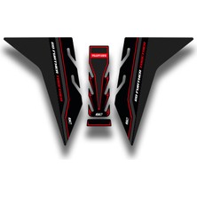 Gp Kompozit Honda Nc 750 x 2021-2024 Uyumlu Tank Pad Seti Kırmızı