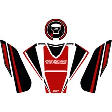 Gp Kompozit Honda CBR650R 2019-2023 Uyumlu Tank Pad Seti Kırmızı