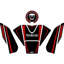 Gp Kompozit Honda CBR650R 2019-2023 Uyumlu Tank Pad Seti Siyah