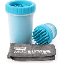 Uravas Store Dexas Mudbuster Taşınabilir Evcil Hayvan Temizleme Kiti, Köpek Pençesi Yıkayıcı, Evcil Hayvan Banyo Fırçası, Mikrofiber Havlu, Orta, Mavi