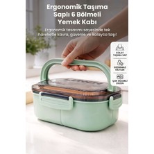 iselahome Bentora 6 Bölmeli Taşınabilir Yemek Kabı Lunch Box Diyet Beslenme Kutusu Saklama Kabı Sefer Tası