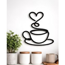 Modern Line Art Tasarım Kahve Konseptli Minimalist Duvar Dekorasyonu