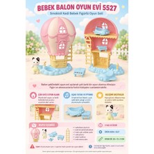 Toyfest Sylvanian Families Bebek Balon Oyun Evi Smokinli Kedi Figürlü 5527 – Figür Yaklaşık 4 cm