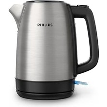 Uravas Store Philips Daily Collection Çelik Su Isıtıcı - 1.7l, 2200W, Işıklı Gösterge, 360° Döner Taban, Mikro Gözenekli Filtre, Yassı Isıtma Yüzeyi, Yaylı Kapak, Enerji Tasarruflu, Güvenli Tasarım (HD9350/90)