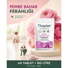 Thaplet Yüzey Temizleyici Tableti 40 Adet Ultra Kullanışlı Konsantre Tablet - Pembe Bahar