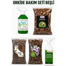 ByKurt Orkide Bakım Seti Power Mix Cocohusk Kil Bilyesi Çam Kabuğu Yağ 5'li