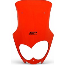 GP Kompozit Honda CRF250 / CRF300 Rally 2017–2025 Uyumlu Kısa Ön Cam Kırmızı - 47 cm