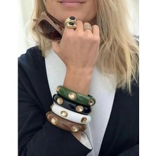 Dore Collection Beyaz- Zr Model Yeni Sezon Bileklik Bangle