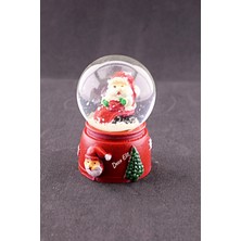 Biton Toptan Yeni Yıl Noel Baba Temalı Mini Boy Işıklı Kar Küresi 6,5 cm A