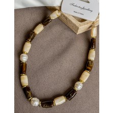 Dore Collection Zr Model Boncuk Detay Kolye