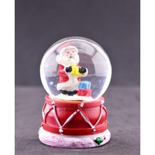 Biton Toptan Noel Baba ve Hediye Paketi Temalı Mini Boy Işıklı  Yılbaşı Kar Küresi 6.5 CM1A