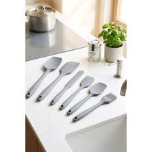 iselahome Arvenza Silikon Mutfak Seti 6 Parça Isıya Dayanıklı Spatula Kaşık Fırça Seti