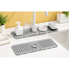 Siolanzi Mutfak Banyo Lavabo Kenarı Silikon Mat Gri
