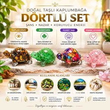 Best Bioenerji Taş Terapi Doğal Taşlı Kaplumbağa Dörtlü Set – Bereket, Bolluk ve Huzur