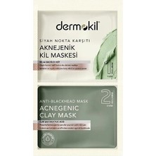 Belirtilmemiş Dermokil Maske Aknejenik Siyah Nokta Yeşil Kil Maskesi 2x7.5 ml