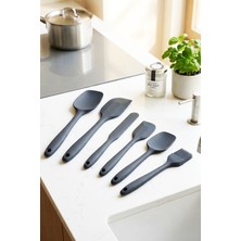 iselahome Arvenza Silikon Mutfak Seti 6 Parça Isıya Dayanıklı Spatula Kaşık Fırça Seti