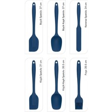 iselahome Arvenza Silikon Mutfak Seti 6 Parça Isıya Dayanıklı Spatula Kaşık Fırça Seti