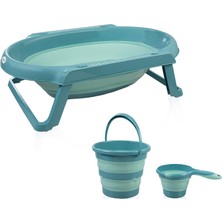Babyjem Katlanır Banyo 3'lü Set Turkuaz