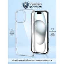 Tekno Şövalye iPhone 16 Pro Şeffaf Silikon Kılıf (Darbe Emici)