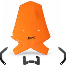 GP Kompozit KTM Duke 250 2017-2023 Uyumlu Ön Cam Turuncu - 46 cm
