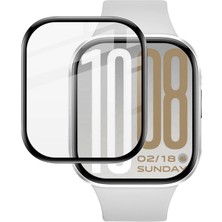 Forzacase Redmi Watch 6 Lite ile Uyumlu Çerçeveli Tam Kaplayan 3D Pet Ekran Koruyucu Film -FC016