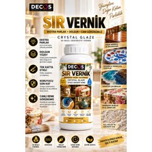 Decos Crystal Glaze - Parlak Sır Vernik – Ekstra Parlak Cam Görünümlü Kalın Şeffaf Vernik