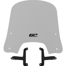 GP Kompozit Scooter Universal Kısa Ön Cam Gri - 38 cm