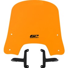 GP Kompozit Scooter Universal Kısa Ön Cam Turuncu - 38 cm
