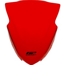 GP Kompozit Bajaj Dominar 250 / 400 2017-2026 Uyumlu Kısa Ön Cam Kırmızı - 37 cm