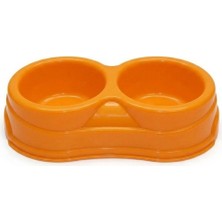 Cotton Soft Ikili Pratik Kedi ve Köpek Mama/su Kabı - Turuncu